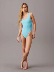 Dámske jednodielne plavky KW0KW02340 DCE light blue - Calvin Klein L