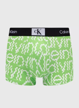 Pánske boxerky NB3406A AC9 biela/zelená - Calvin Klein L bílo-zelená