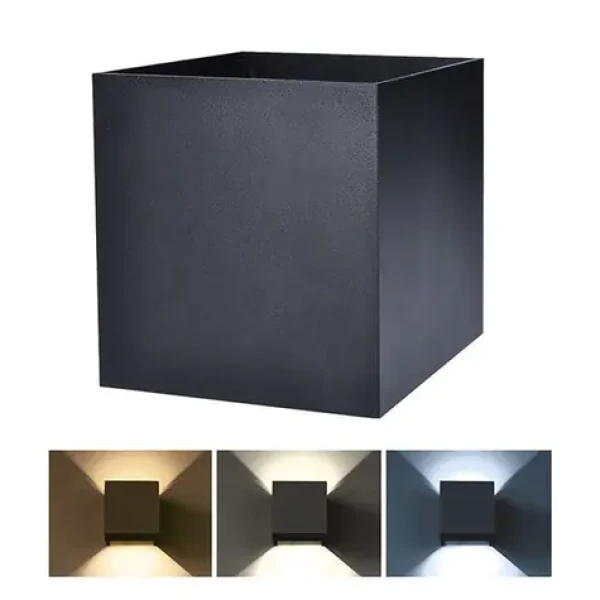 Solight WO801-B LED vonkajšie nástenné osvetlenie Parma čierna / 6W / 360lm / 10-110 ° (8592718032906)