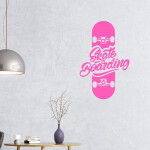 Veselá Stena Samolepka Skate Farba: černá, Veľkosť: 80 x 50 cm