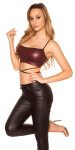 Sexy KouCla Wetlook Crop Top Einheitsgroesse