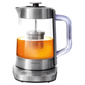Sencor SWK 1590SS strieborná / Rýchlovarná kanvica so sitkom na čaj / 1500W / 1.5L (8590669227143)