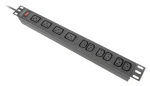 Lanberg PDU čierna / Zásuvková lišta do racku / 1U / 19" / 4X IEC C19 + 6x IEC C13 / IEC C20 / 16 A / 2 m (PDU-04I1906I-0200-C20-BK)