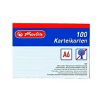 Herlitz Linkované kartičky A6 / 100 ks / biela (1150606)