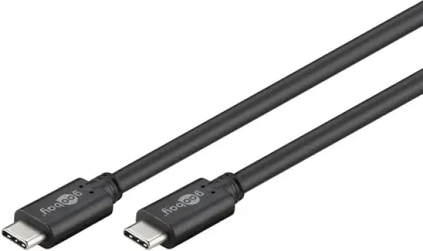 Goobay 67975 čierna / Kábel USB-C - USB-C / 0.5 m / USB 3.2 Gen1 / 5 Gbps / 3A PD (67975)
