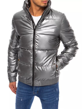 Pánska zimná bunda TX3860 Dark grey silver - Dstreet M šedá-stříbrná