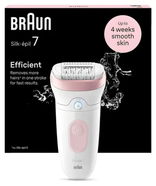 Braun SE7-000 Silk épil 7 biela/ružová / Epilátor / WetDry / dobíjací (604480)