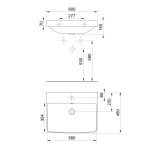 SAPHO - NERON keramické umývadlo 60x48cm, biela 201.128.0
