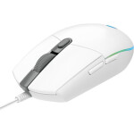 Logitech G203 Lightsync biela / drôtová herná myš / 8000 DPI / 6 tlačidiel / RGB Lightsync (910-005797)