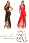 Red-Carpet-Look! Sexy Koucla evening dress laces red