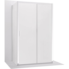 CERANO - Trostenný sprchovací kút Varone LINE UL/P - 6 mm - chróm, mliečne sklo - 90x80 - posuvný CER-DY505-9104