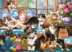 Trefl - Puzzle - Mačacia rodinka