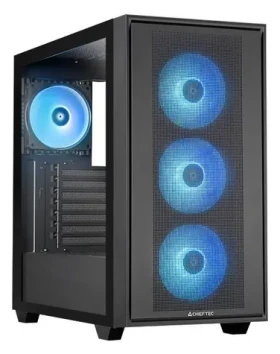 Chieftec Hunter 3 GS-03B-OP čierna / Skriňa / ATX, E-ATX / Midi Tower / RGB / priehľadná bočnica / bez zdroja (GS-03B-OP)