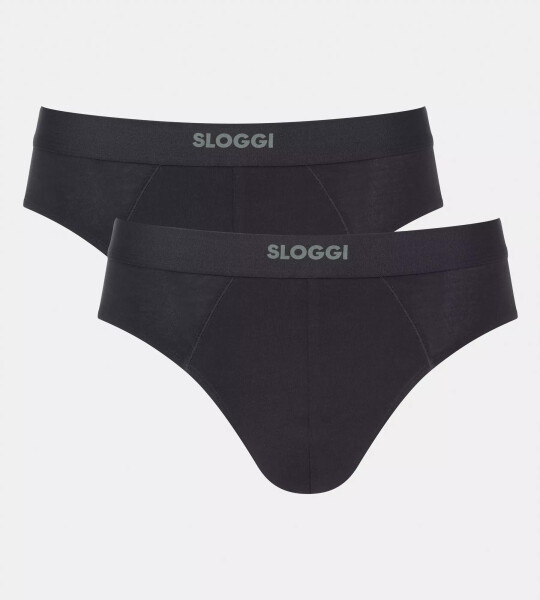 Pánske nohavičky EVER Ease Brief 2P - BLACK - čierna 0004 - SLOGGI BLACK L
