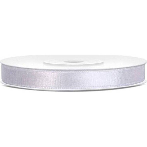 Biela stuha 6 mm x 25 m (1 ks) TS6-008 dortis - PartyDeco - PartyDeco