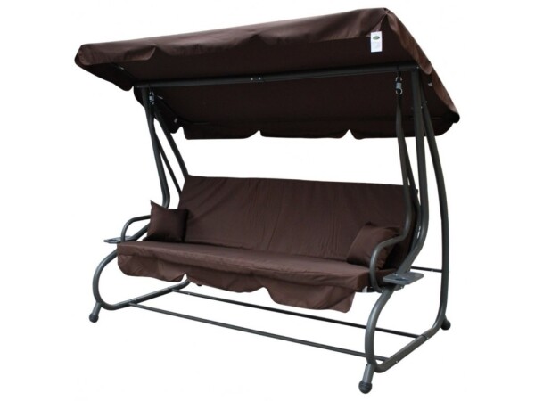 Mamido Záhradná hojdačka tmavo hnedá