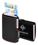 Pánska kožená peňaženka Mondraghi Racing Carbon Red
