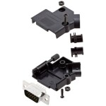 Amphenol L17D45PK-P-15+L717HDA26P sada D-SUB kolíkové lišty 45 ° Pólov: 26 spájkovaný 1 ks; L17D45PK-P-15+L717HDA26P