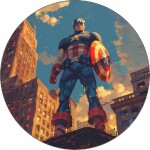 Jedlý papier kapitán Amerika 19,5 cm - Pictu Hap - Pictu Hap