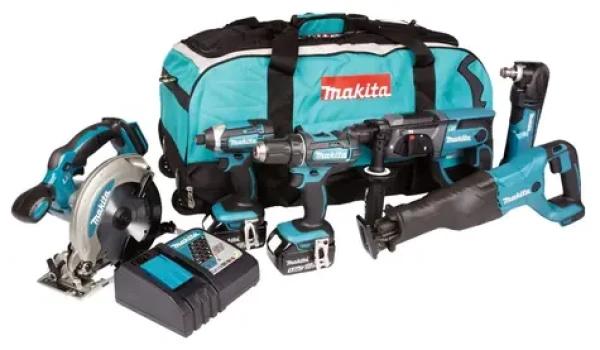 Makita DLX6038T / Sada aku náradia: DDF482 DTD152 DJR186 DSS610 DTM51 DHR202 / 18V / Li- ION / 3x 5.0 Ah (DLX6038T)