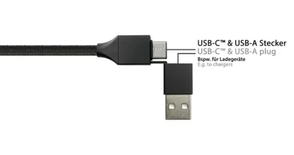 Python čierna / Nabíjací kábel 6v1 / USB-A/USB-C - USB-C/Micro-USB/Lightning / 3A / 1,2 m (PY-USB001S)