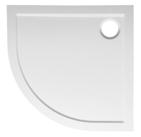 Bruckner - ELSE sprchová vanička z liateho mramoru, štvrťkruh 90x90cm, R550, biela 800.311.4