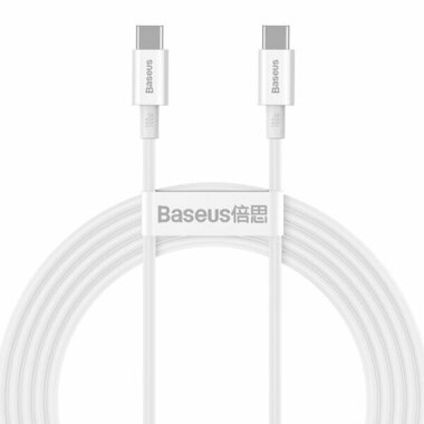 Baseus CATYS-C02 Kábel USB-C (M) - USB-C (M) 2 m biela / 100W (CATYS-C02)