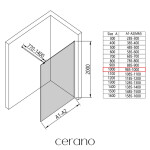 CERANO - Sprchová zástena Walk-in Onyx Round Ľ/P - 8 mm - okrúhla vzpera - čierna matná, bronzové sklo - 100x200 CER-686368