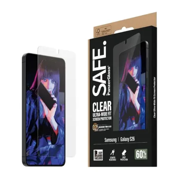 PanzerGlass SAFE Samsung Galaxy S26 s inštalačným rámčekom (SA18831)