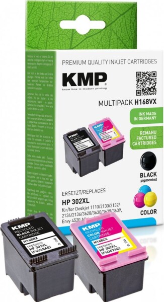 KMP KMP H168VX Promo Pack BK/Color comp. with HP F6T68AE/F6U67AE