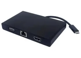 PremiumCord Prevodník USB-C na HDMI + VGA + RJ45 / Prevodník / USB 3.0 + SD + audio + PD charge (8592220014131)