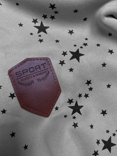 Dámska sivá mikina na zips s hviezdičkovým vzorom (2313) odstíny šedé XXL (44)