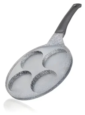 BANQUET Panvica na lievance Granite Grey 26 cm / Nepriľnavý povrch / 4 jamky (40050017-A)