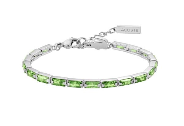 Lacoste Tenisový náramok so zelenými kryštálmi Duchess 2040500