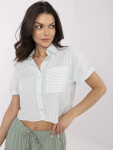 Košeľa NM KS KA 01148.50P bielo zelená M/L