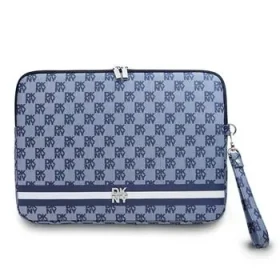DKNY PU Leather Checkered Pattern and Stripe blue / púzdro pre notebook 13-14" (3666339271275)