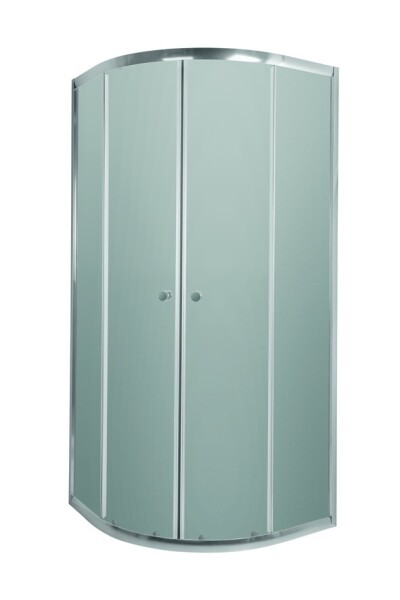 INVENA - Sprchovací kút štvrťkruh VITORIA 80 x 80, chróm profil, sklo grafitové AK-49-187-O