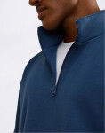 Organic Basics Weekend Half Zip Sweatshirt Midnight Blue L