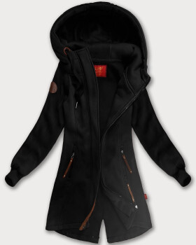 Čierna dámska dlhá mikina s kapucňou (AMG-675/2) odstíny černé M (38)