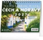 NOTIQUE Kalendár Najkrajšie miesta Čiech a Moravy 2027 / Stolný kalendár / 16,5 x 13 cm