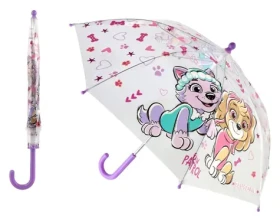 TEDDIES Dáždnik priehľadný Tlapková patrola / Dáždnik / Priemer 60 cm / Kov/plast