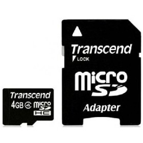 Transcend Micro SDHC karta 4GB Class 4 s adaptérom (TS4GUSDHC4)