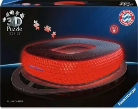 Ravensburger 3D Puzzle Iconics: Allianz Arena (Nočná edícia)