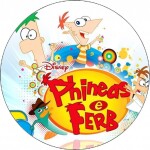 Jedlý papier Phineas a Ferb logo 19,5 cm - Pictu Hap