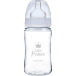 Canpol babies Fľaša so širokým hrdlom Royal Baby 240 ml modrá
