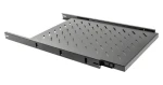 Lanberg Posuvná polica do racku 465x750 mm čierna / Polica do racku / 19" / 1U / nosnosť 60 kg (AK-1011-B)