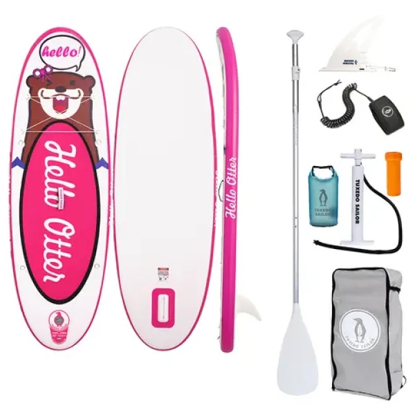 FunWater Nafukovací Paddleboard Tuxedo Sailor Detské SUP 240cm ružová / príslušenstvo / Max. zaťaženie 77kg (SUPTS08A)