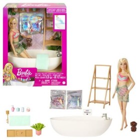Mattel HKT92 Barbie Bábika a kúpeľ s mydlovými konfetami Blondínka