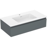 MEXEN/S - Orio kúpeľňová skrinka 90 cm s umývadlom Otis, 1 šuplík, grafit mat/biela mat 91A10-09023-1-BF66-W18M01