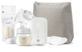 Philips Avent SCF396/31 biela / Odsávačka materského mlieka / Elektrická / Dobíjacia / Displej